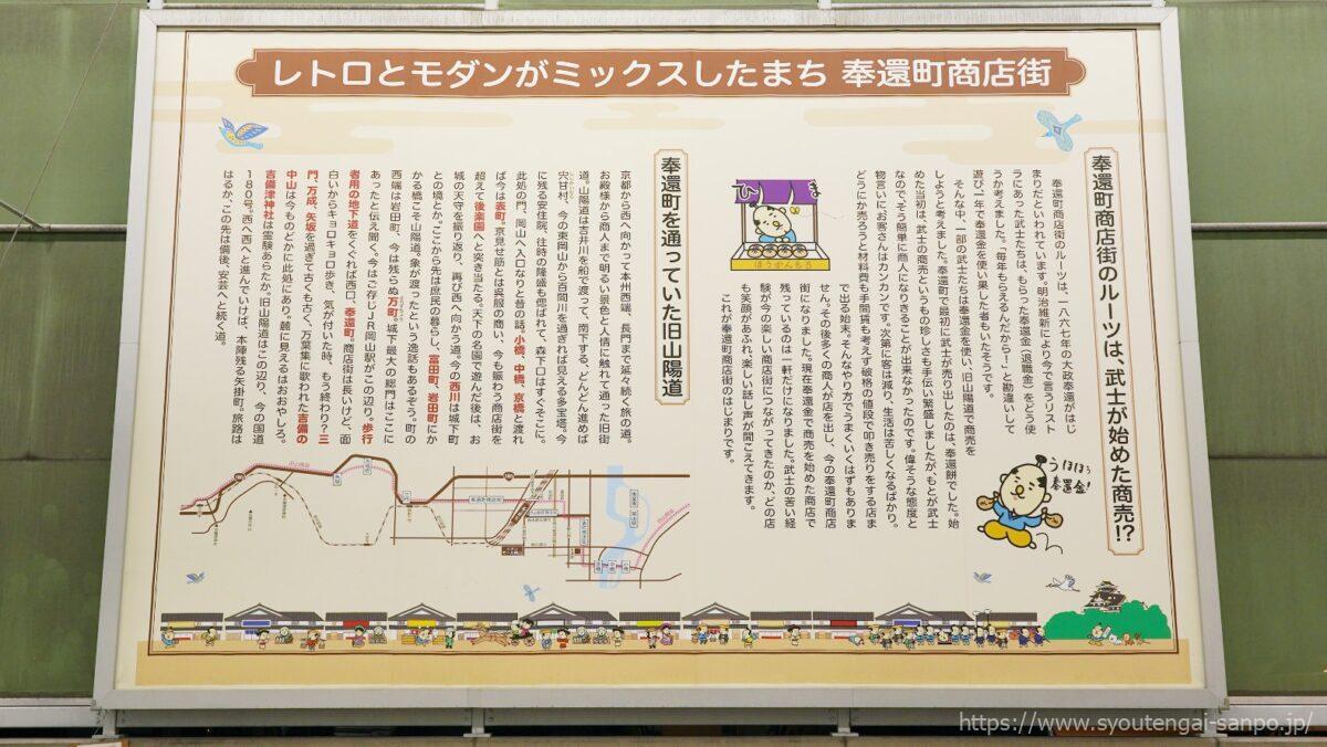 奉還町商店街の説明看板