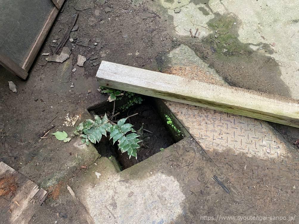 通路の穴