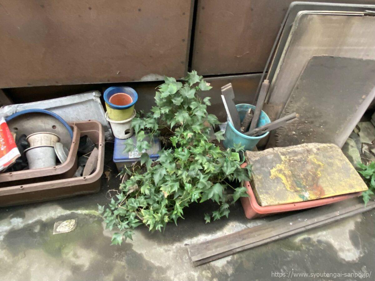 通路に置かれたものたち